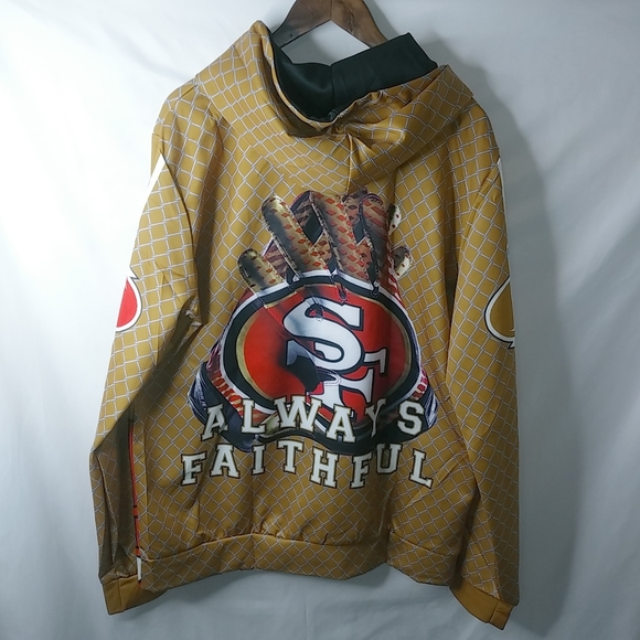 San Francisco 49ers Mens Always Faithful Hoodie Shirt - Picture 5 of 9